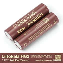 1-40 sztuk LiitoKala HG2 3.7v 18650 3000mAh akumulatory litowe ciągłe rozładowanie 30A dla elektronarzędzi dronów