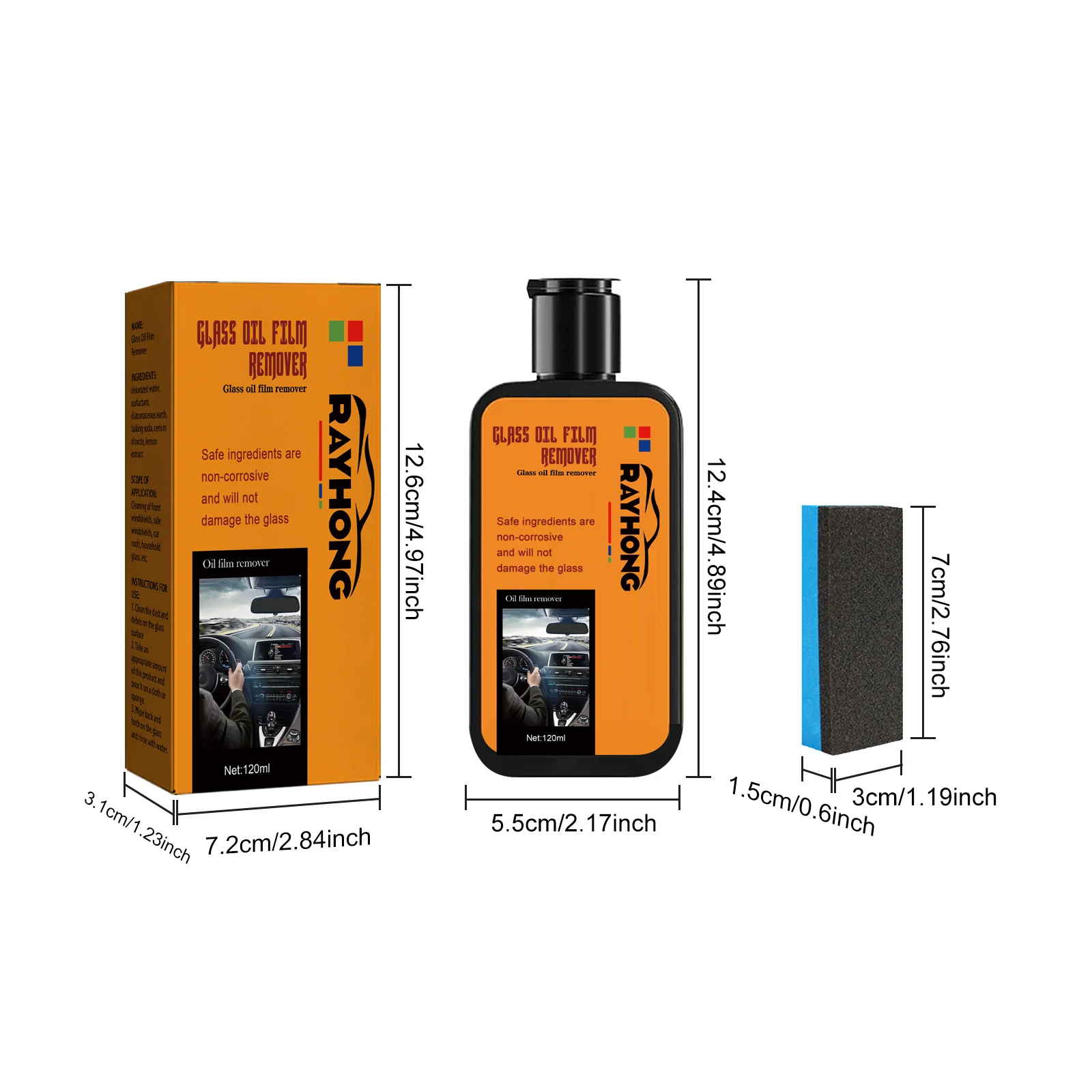 Car Glass Oil Film Remover Glass Polishing Compound Windshield Cleaner Car Glass Polishing Clear Window Auto Detailing image 6