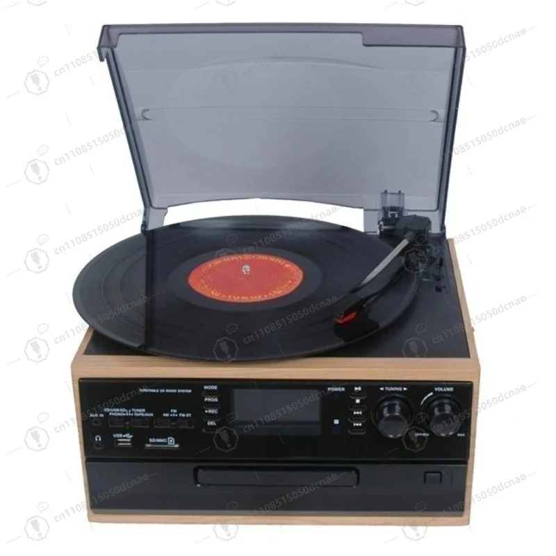 Portable 3-Speed Cruiser Turntable Custom Stereo Vinyl Player Built-in Speakers USB Output High-Quality Plastic Design