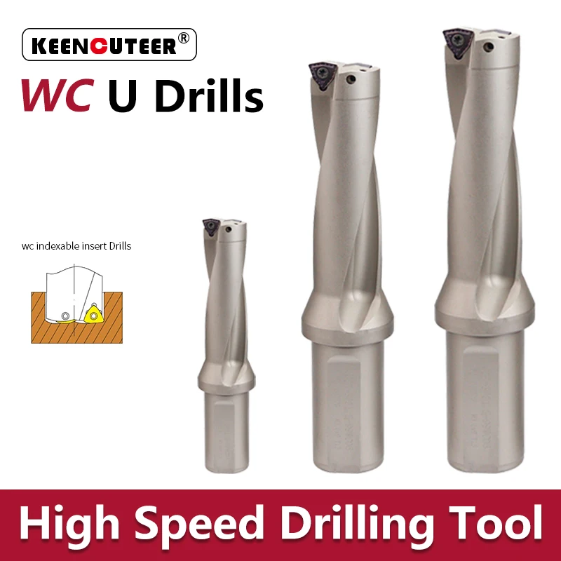 

WC Series C20 C25 C32 C40 Drill Bites Insert Drill Metal Drill Bits 11mm-49mm CNC Wate Depth Indexable U Drill Machinery Lathesr
