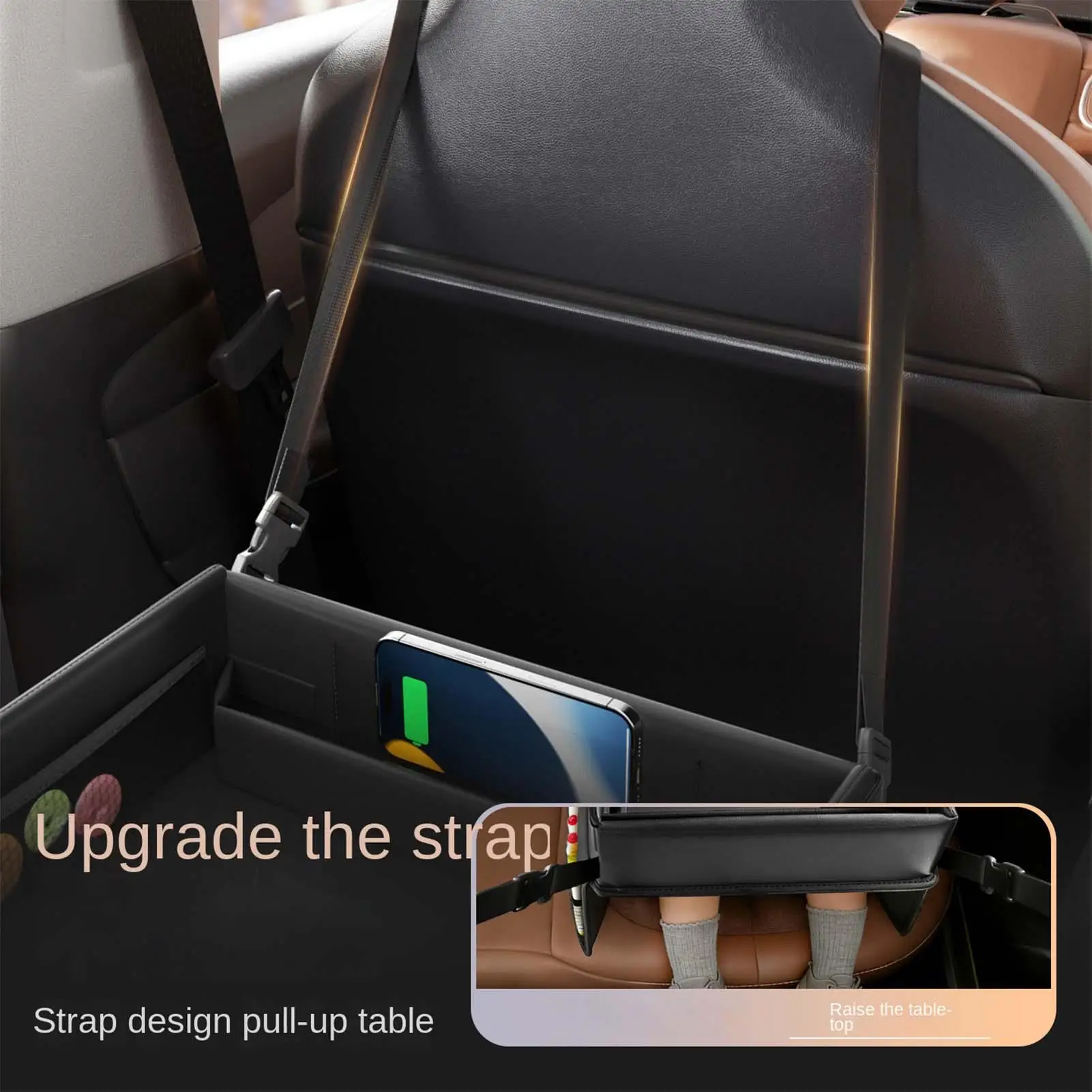 Car Seat Tray Children Travel Lap Desk Car Safety Seat Drawing Table For Kids Boys Girls Vacation Daily Commute Road Trips