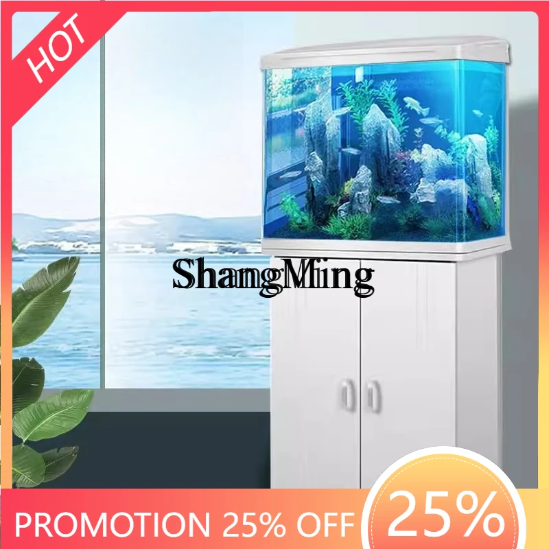 

SM fish tank with cabinet living room household small and medium water-free glass aquarium