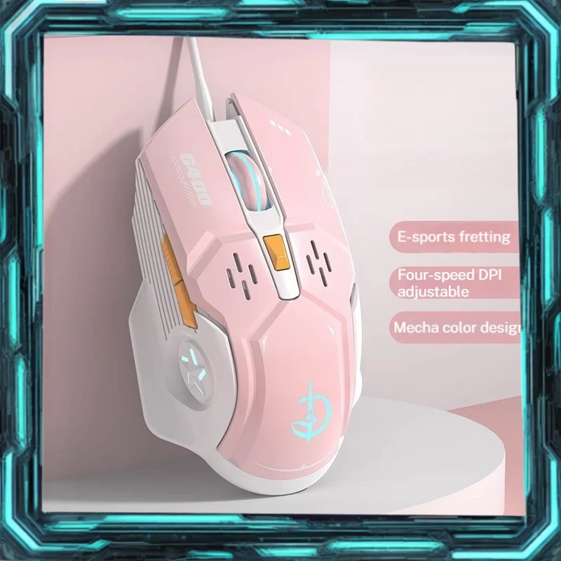 เมาส์สําหรับเล่นเกมแบบมีสายเงียบ RGB เอฟเฟกต์แสง 4 ระดับ Dpi ความเร็วตัวแปรปรับตามหลักสรีรศาสตร์เล่นเกมสํานักงานเดสก์ท็อปแล็ปท็อป