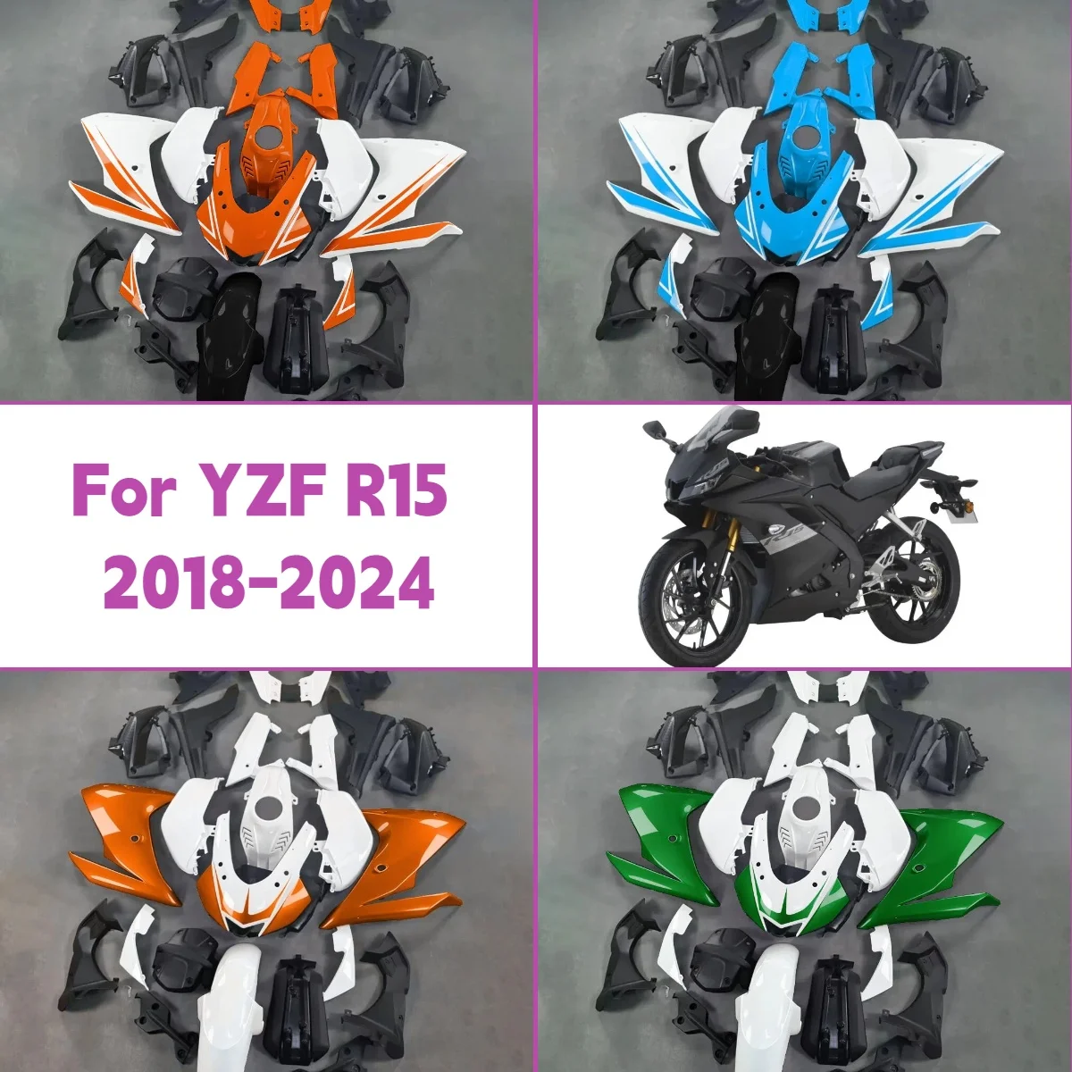 

For 2018-2024 Yamaha YZF R15 Motorcycle Fairings Set Injection Molded Hot Style 18-24 YZFR15 Fairing Panel Kit