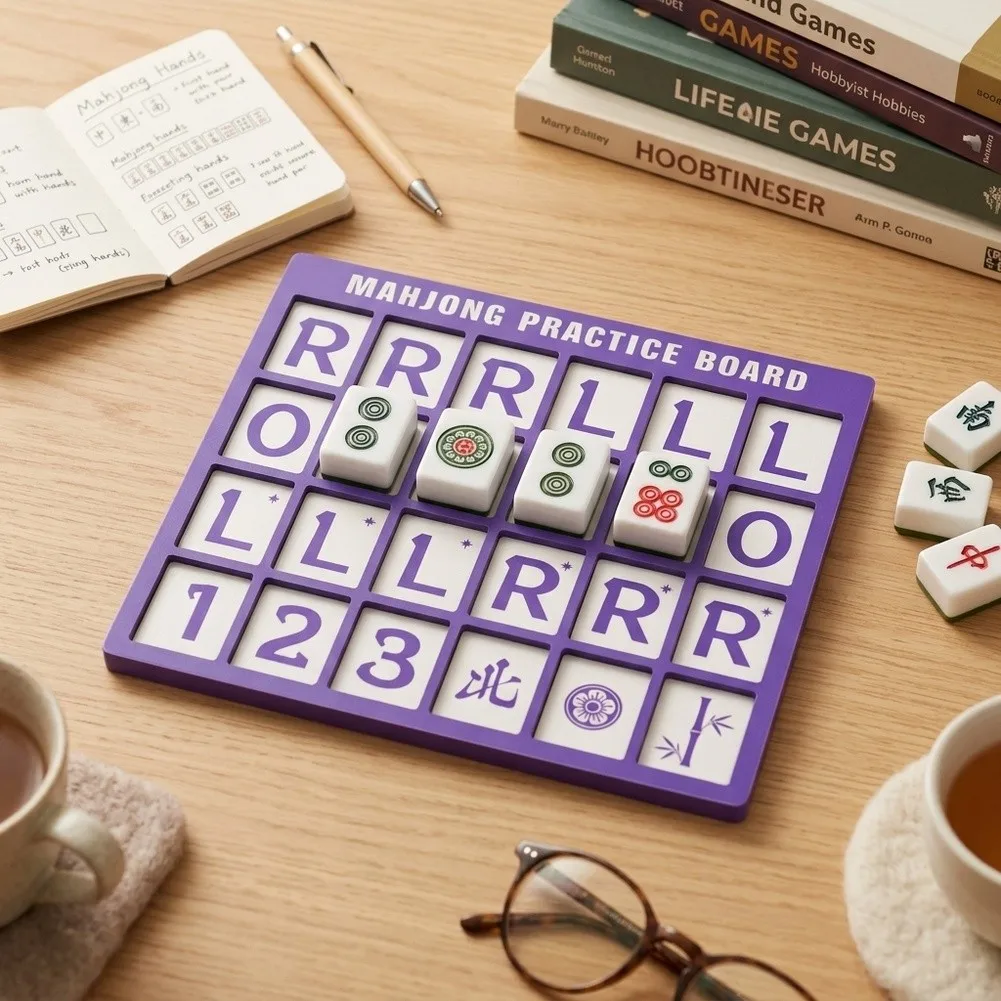 For american For mahjong Practice Board for New Learners Layer Wooden 18.5cm x 16.5cm Compact Lightweight 120g ABS
