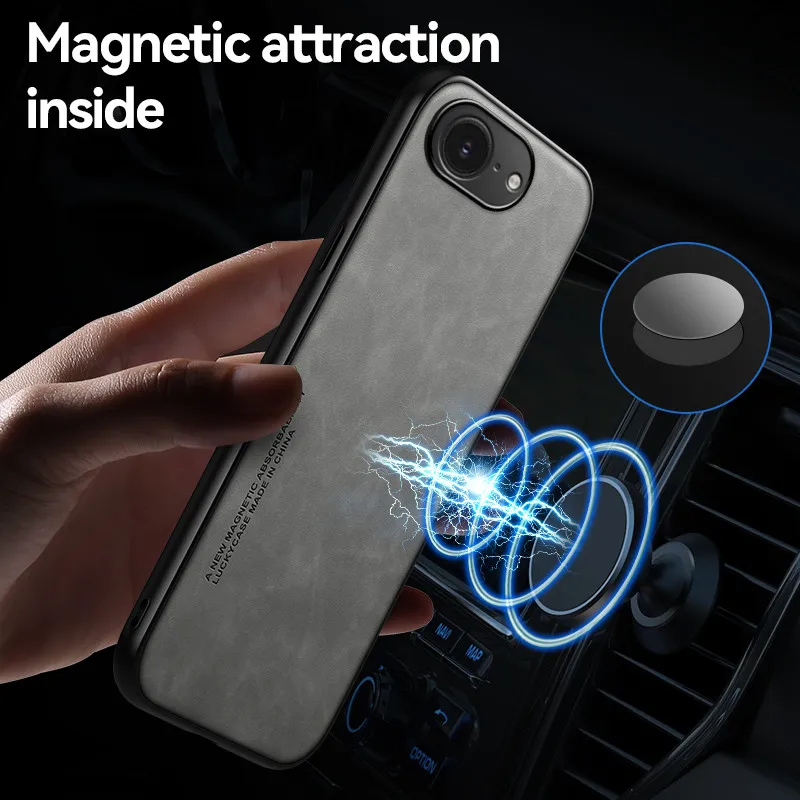 Skin Feeling Magnetic Case for Apple iPhone 16e iPhone 16 Pro Max Plus Protective Cover Shockproof Coque Funda Capa