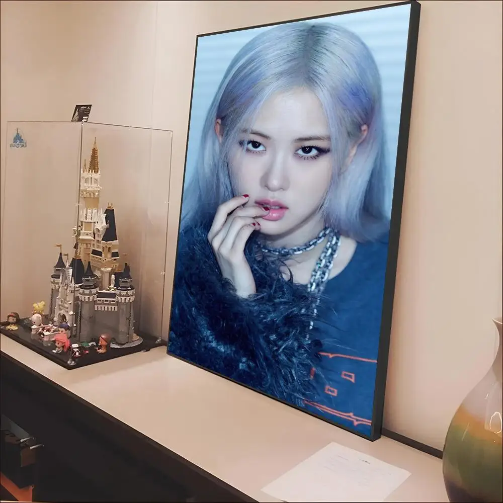 Kpop-B-Blackpink-rose Poster Paper Print Home Living Room camera da letto ingresso Bar ristorante Cafe Art Painting Decoration