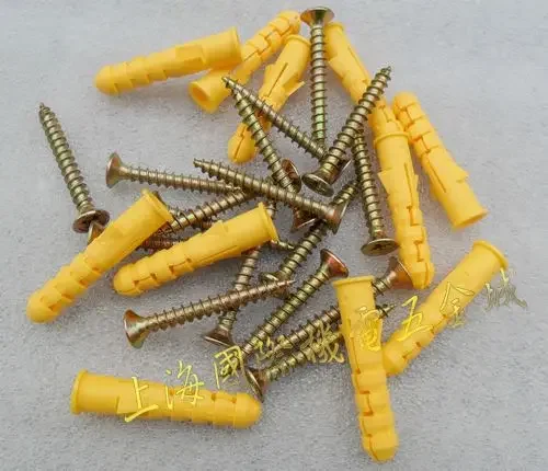 

Для 10*50 мм маленький желтый крокер, расширительный винт, анкер, пластиковая расширительная труба