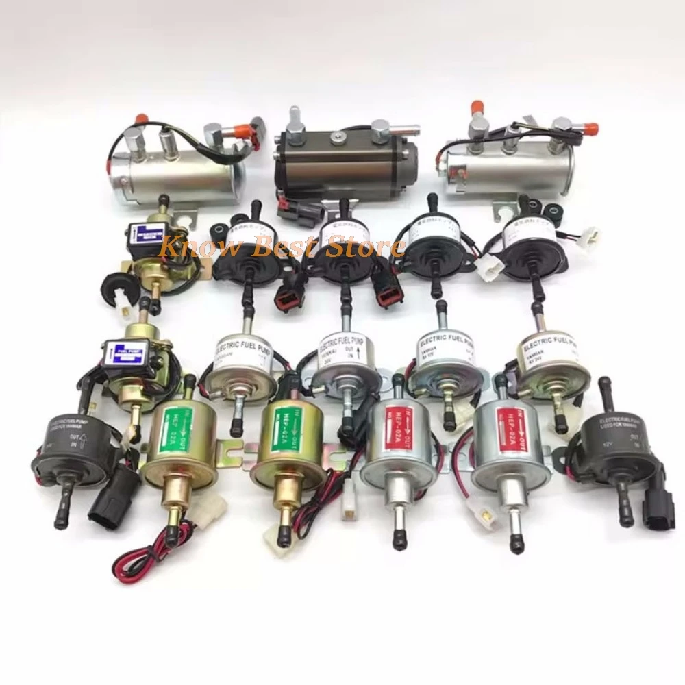1pcs Low Pressure Electric Fuel Pump HEP-02A 12V 24V For Car Motorcycle Diesel Pump Fuel Transfer Pump EP-500-0 Excavator