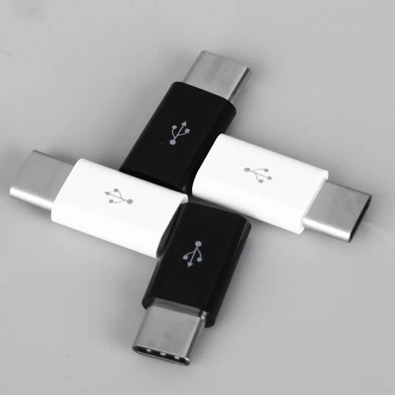 4Pcs Mini USB 3.1 Type C Male to Micro USB Female Adapter Converter Connector Charging Data Sync Transfer for Xiaomi for Huawei