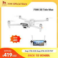 FIMI X8 Tele Max Drone 20km Range 4K 60fps Dual Camera | 3-Axis Gimbal & AI Night Vision | Long Flight Time | CE/FCC
