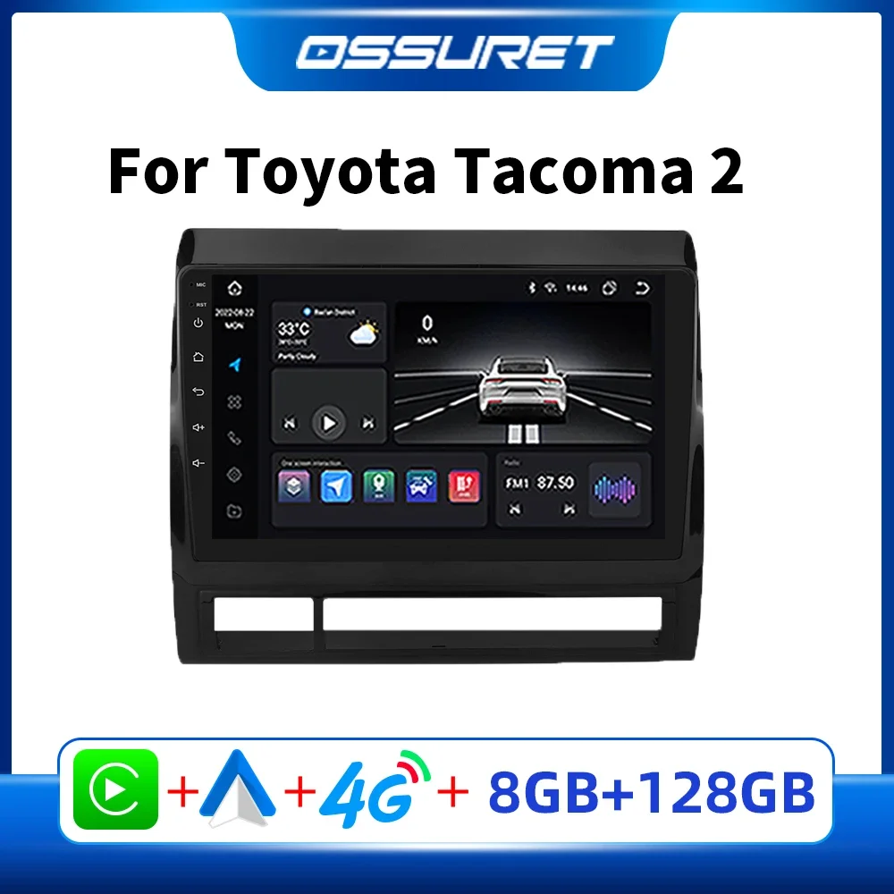 9 Inch 2 Din Android Car Radio Player for Toyota Tacoma 2 N200 HILUX 2005 - 2013 Car Stereo Autoradio Video Multimedia Audio GPS