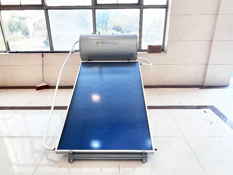 200 litre solar water heater, flat plate, pressurized, in-line freestanding home and motorhome