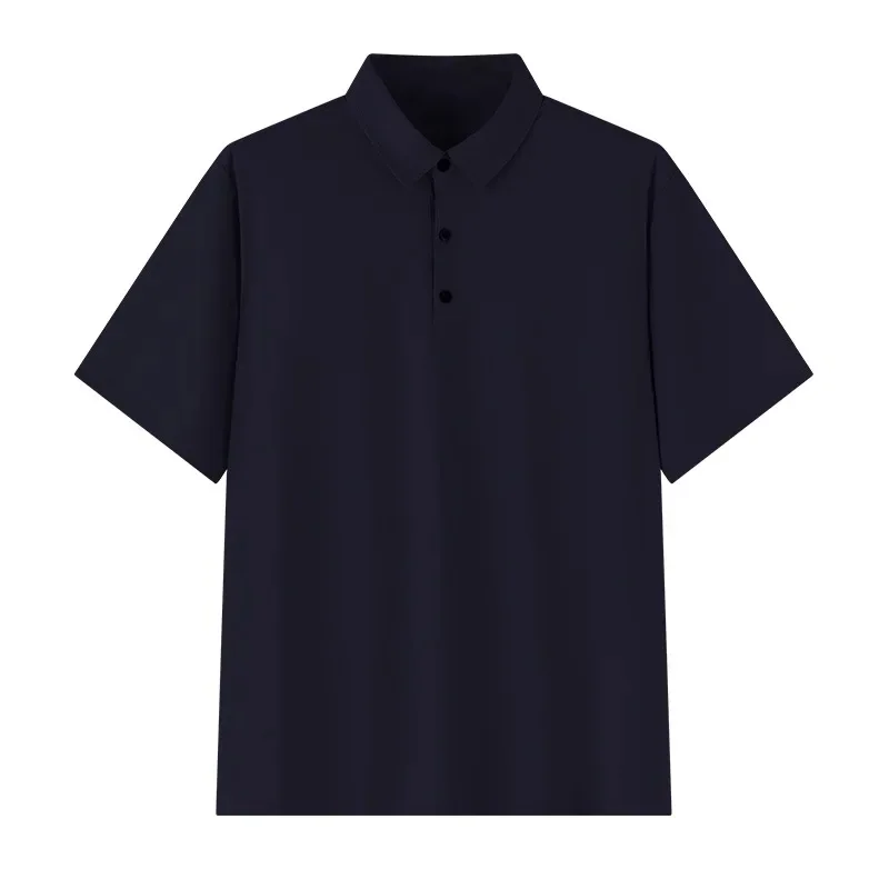 プラスサイズ メンズ ポロシャツ 1XL-7XL 夏用 アイスシルク 速乾 半袖Tシャツ 無地 ビジネスカジュアル ゆったりトップス