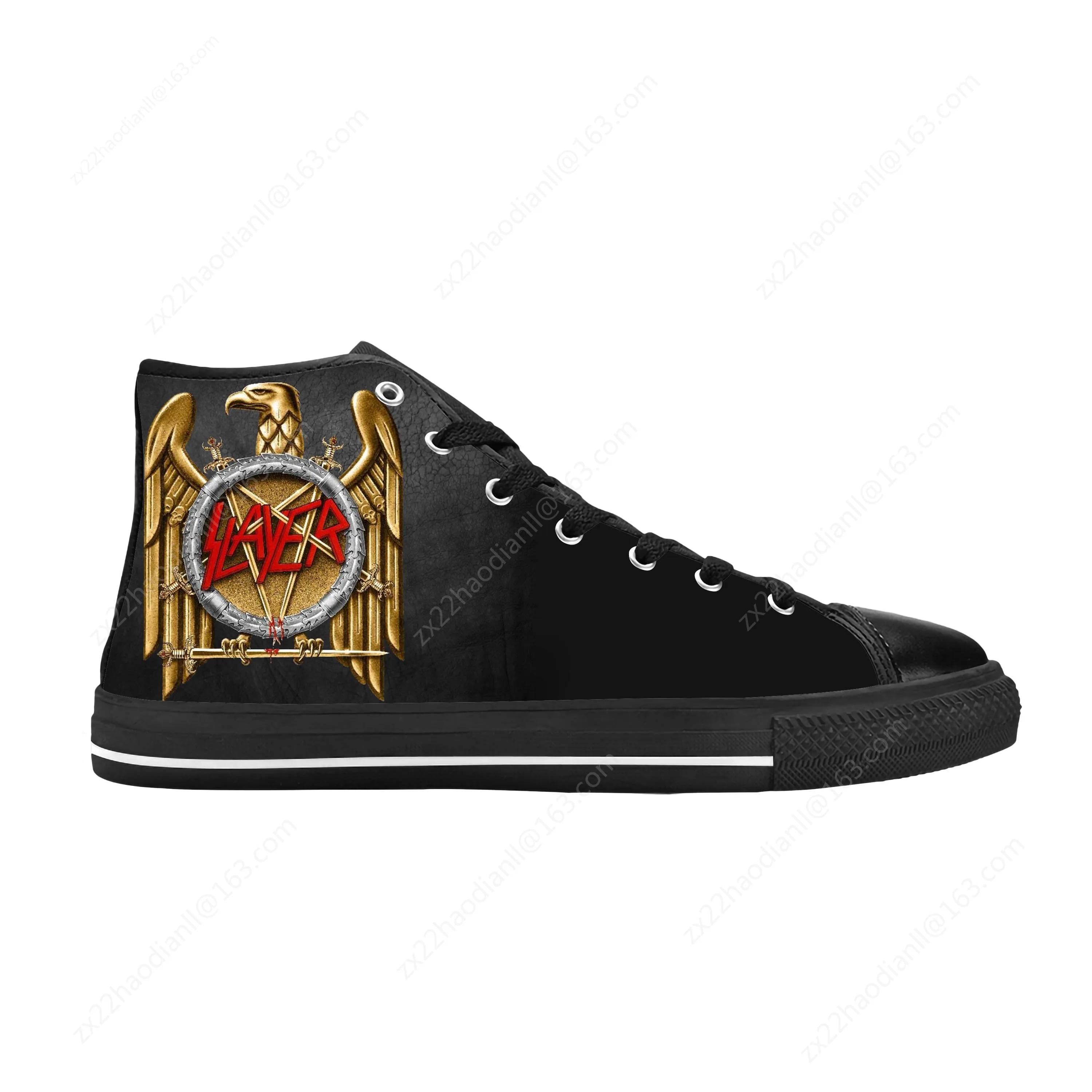 Heavy Metal Band Rock Music Singer Slayer Horror Casual Cloth Shoes High Top Comfortable Breathable 3D Print Men Women Sneakers