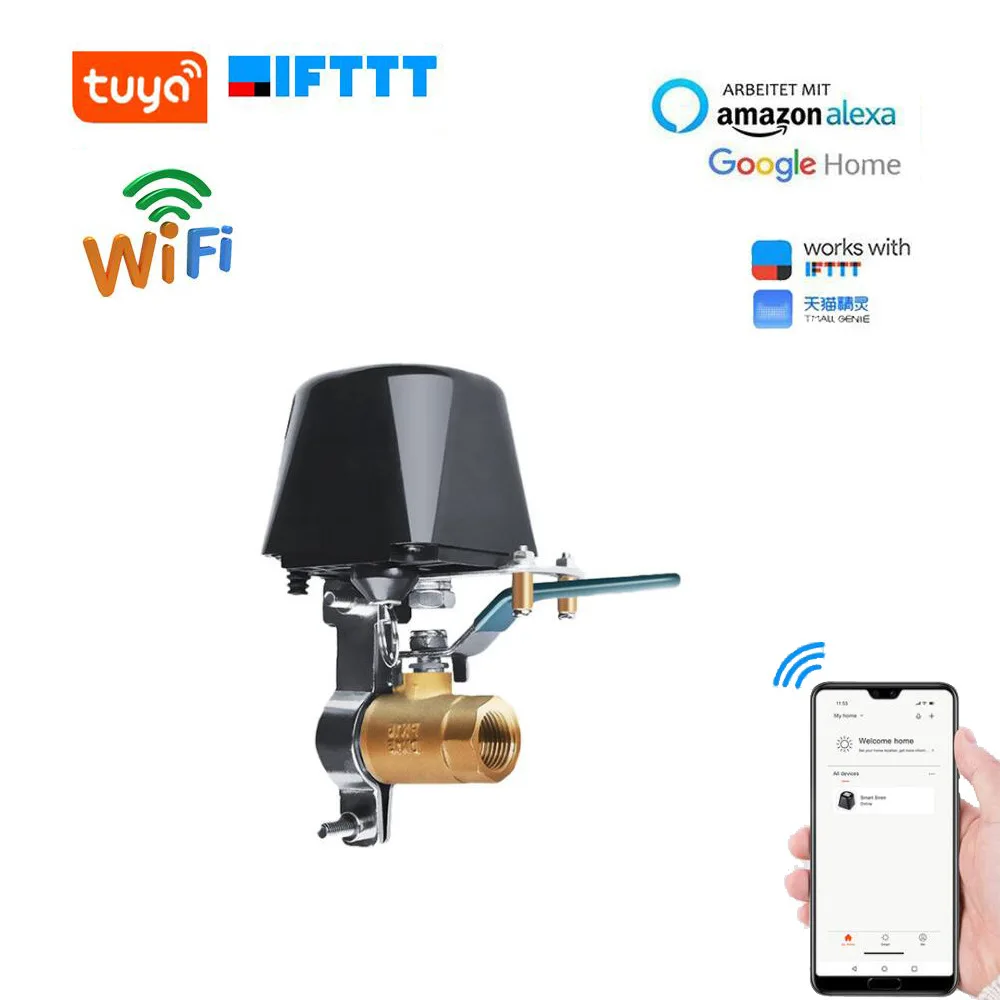 Tuya Wifi Automatic Gas Water Heater Valve Controller Smart Home Remote Control Manipulator Work With Alexa Google Home