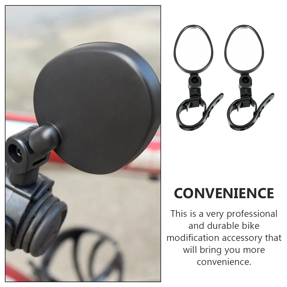 2Pcs Bike Rearview Mirror Stable Safe Practical Modification Accessory Clear Vision for Cyclists Bike Mirror Useful Mirrors