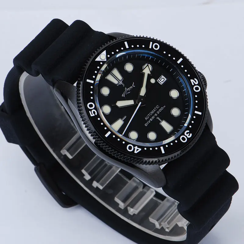 HEIMDALLR SKX007 Men Watch Diver Sapphire Crystal Ceramic Bezel Luxury C3 Luminous NH35A Mechanical Watches 200M Waterproof Date