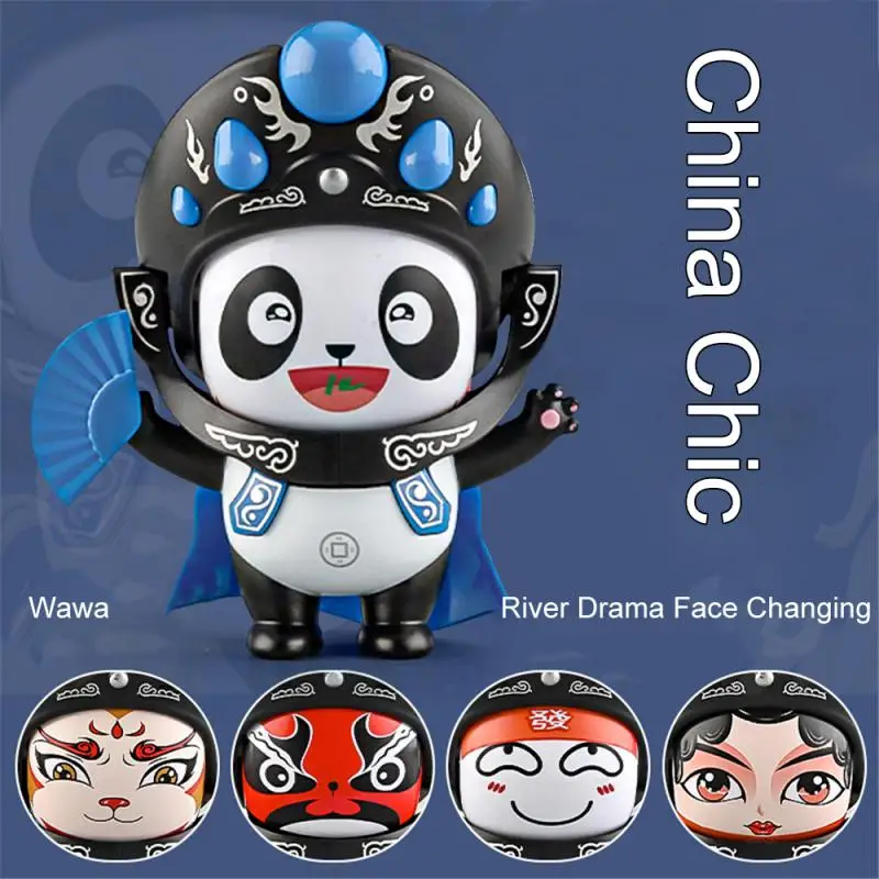 Creative Sichuan Opera Face Changing Doll Chinese Opera Face Ornament Home Office Desktop Ornament Gift for Kids Toys 변검 인형