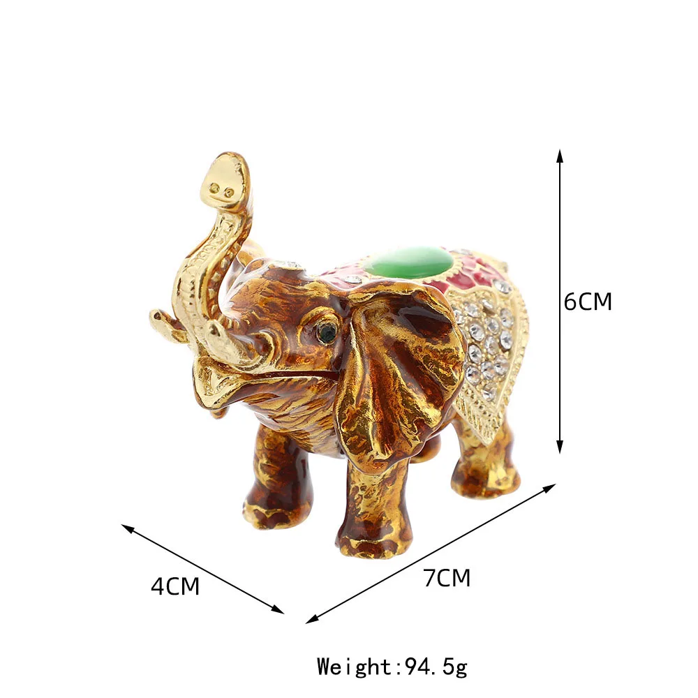 Elephant Shaped Jewelry Box Rhinestone Elephant Trinket Holder for Rings and Earrings Decor Organizer for Friends and Family