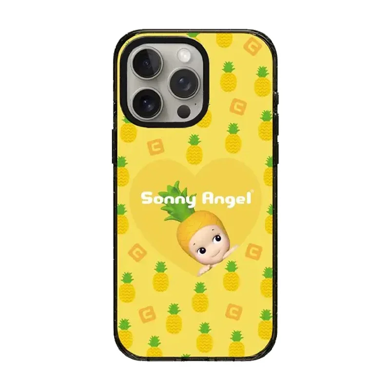 Cartoon Baby Fruit 2.5 Acrylic Black Border Phone Case Cover for IPhone 12 13 14 15 Pro Max Case