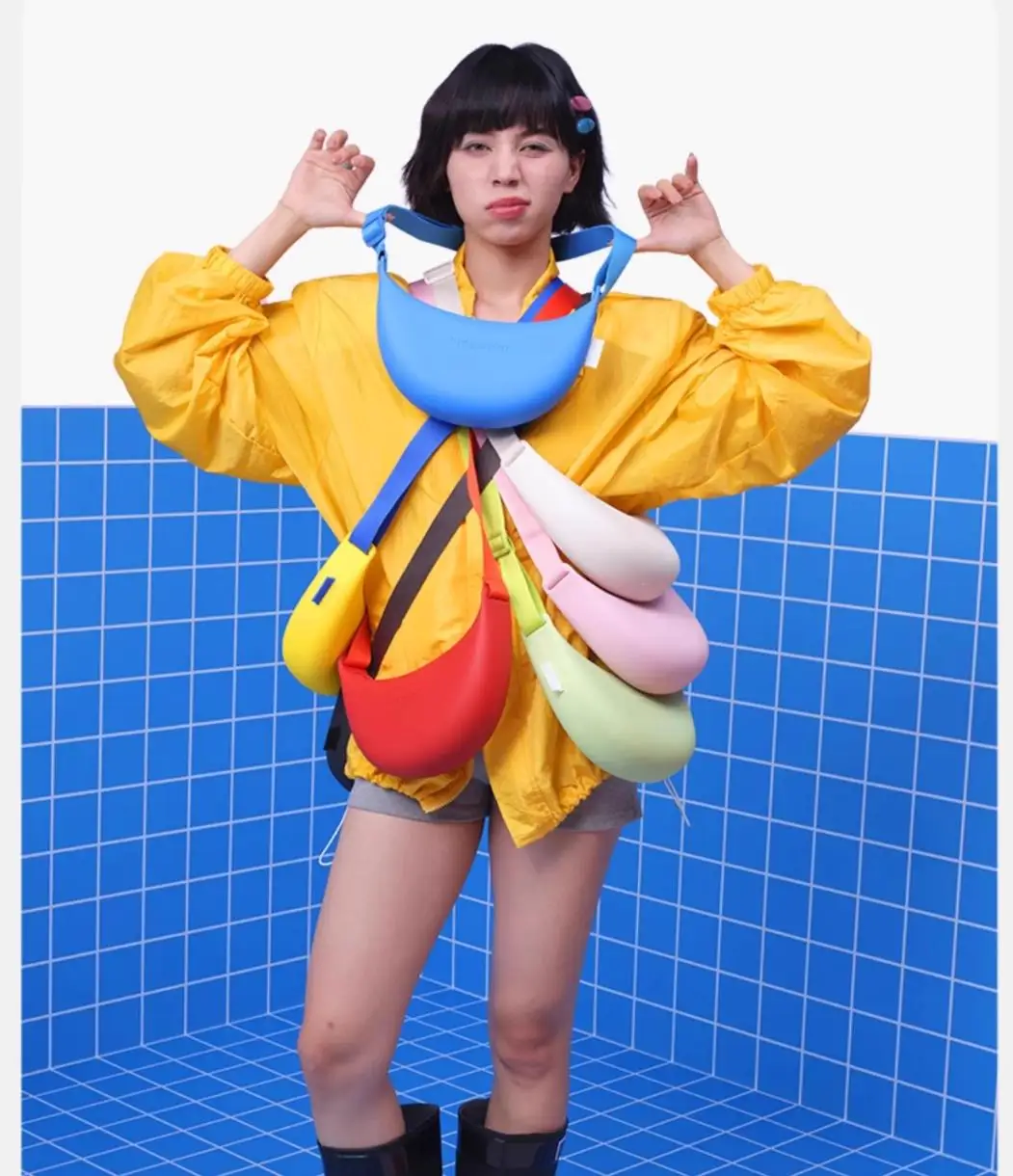 

Fungoofun женская уличная модная сумка для пельменей из ЭВА для взрослых, универсальная повседневная сумка на плечо, водонепроницаемая пляжная сумка унисекс для отдыха