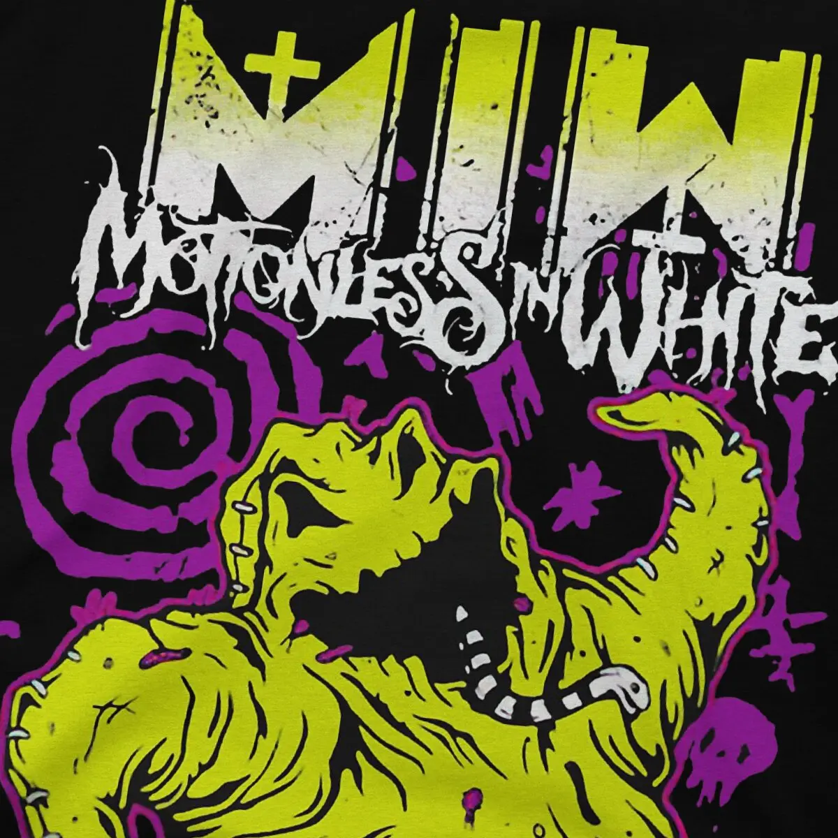 Motionless In White Creative TShirt for Men Oogie Boogie Round Collar Pure Cotton T Shirt Distinctive Birthday Gifts Tops