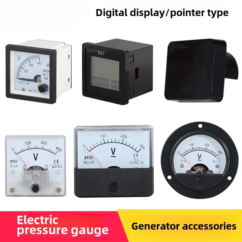 1Pcs gasoline diesel generator voltmeter digital display pointer MU-45/91L4/99T1 three-phase single-phase 380V/220V