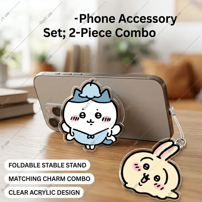 cute Nanka Phone Airbag Stand Accessory Hachiware Pendant Keychain Acrylic Double Sided Gift for Chiisakute Kawaii Yatsu