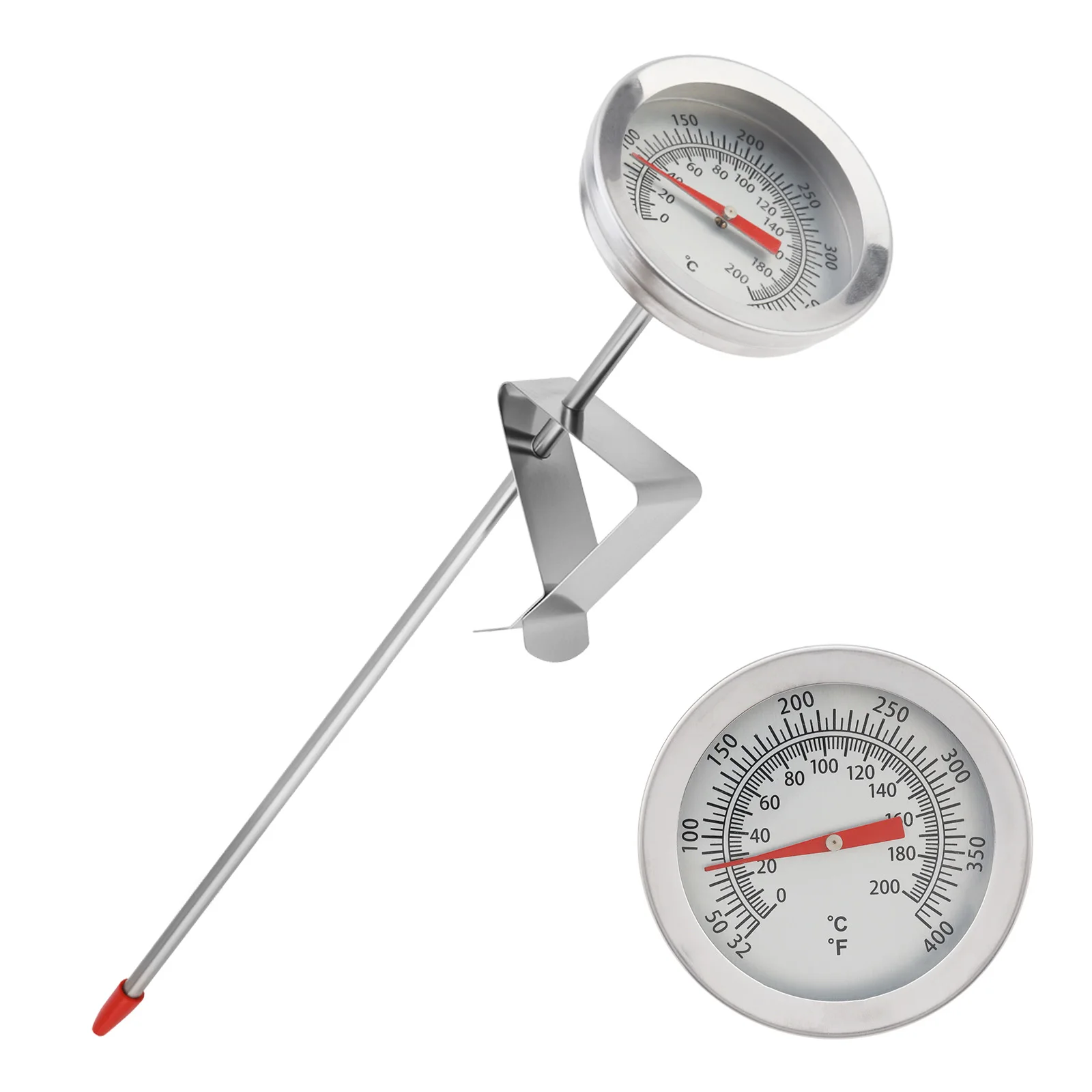 

Dial Probe Thermometer Kitchen Tool for Cooking BBQ Food Temperature Meter Gauge Stainless Steel Thermometer 0 to 200 degree