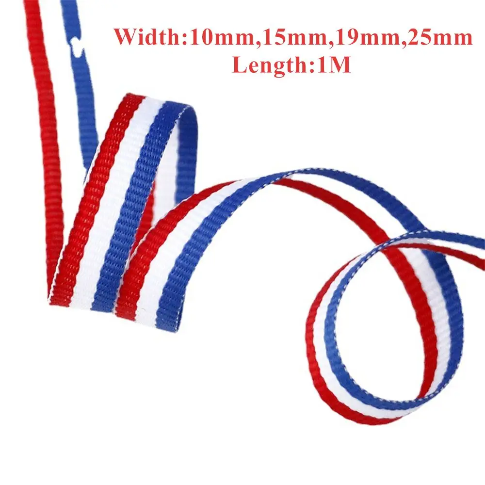 DIY Accessories Webbing Grosgrain Stripe Red White and Blue Queens Jubilee 25mm Wide Ribbon Tri Colours