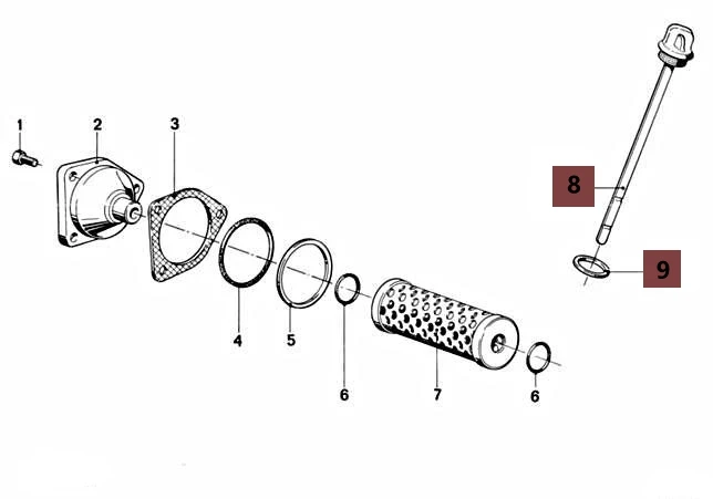 مقياس زيت الدراجة النارية لسيارات BMW R45 R100 GS R RS RT R80 ST R65 1978-1985 مقياس درجة حرارة الزيت #2