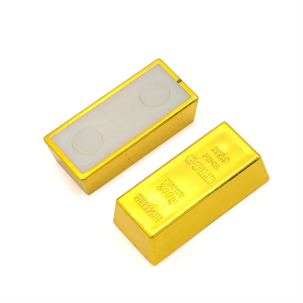 Ideal Gift Simulation Fake Gold Bar Glittering Paperweight Golden Brick Plastic Movie Prop Bullion Bar Novelty Gift