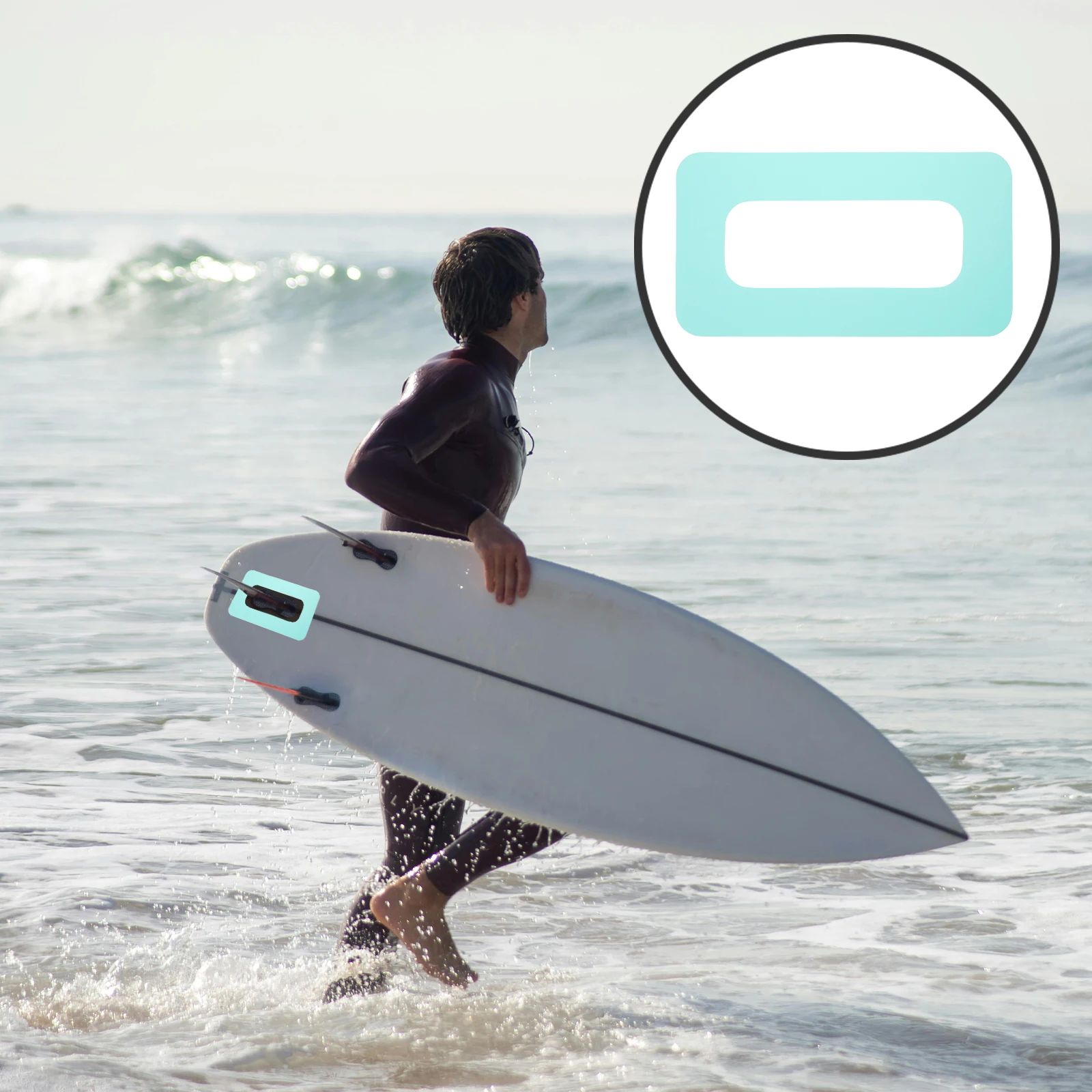 9-Zoll-Ruder Slot Patch Surfbrett Fin Connection SUP Board Zubehör Austauschbarer Fin Box Connector Kunststoff