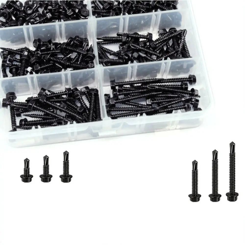 Professional Industrial Hex Head Self Drilling Screws Stainless Steel Hardware Kit For Metal Wood Construction Work