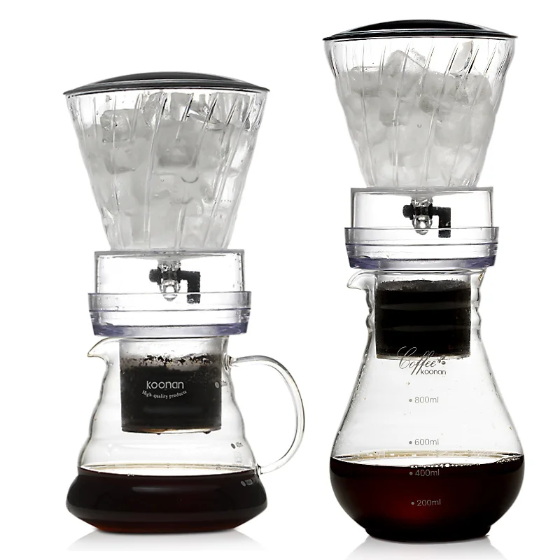 

Water Drip Coffee Machine New Reusable Filter Tools Glass Espresso Coffee Dripper Pot Ice Cold Brew Coffee Maker