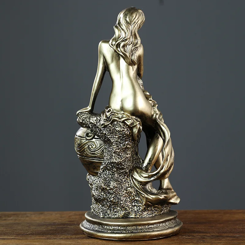 Greek Goddess Statue Handcrafted Classical Sculpture of Aphrodite or Athena Resin Art for Home Decor