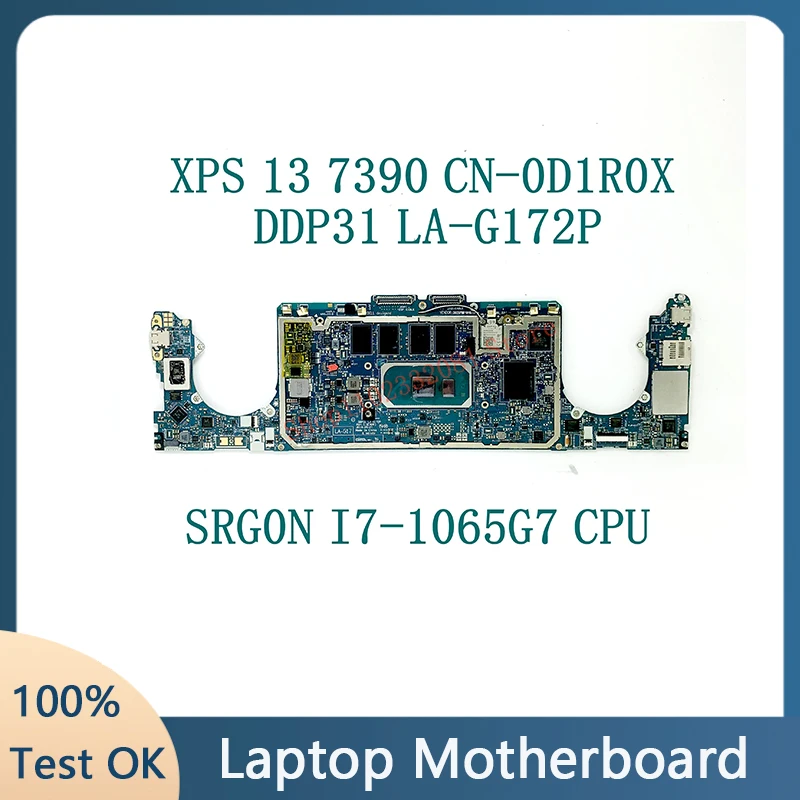 

Mainboard D1R0X 0D1R0X CN-0D1R0X W/SRG0N I7-1065G7 CPU For DELL XPS 13 7390 Laptop Motherboard DDP31 LA-G172P 100%Full Tested OK