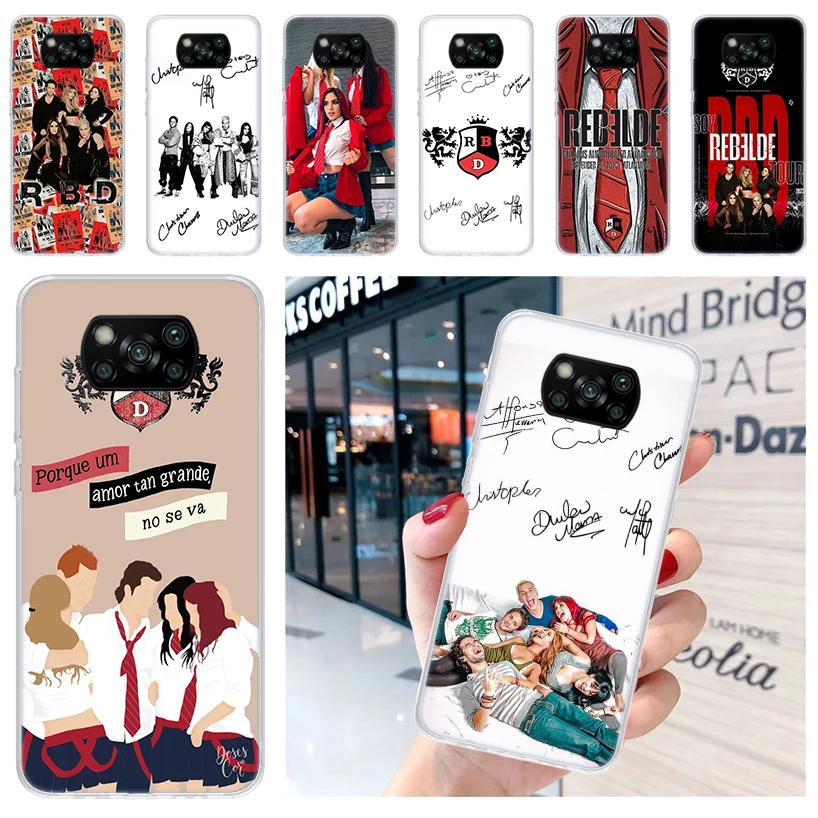 F-Fashion RBD R-Rebelde Soft Phone Case for Xiaomi Poco X6 X5 X4 Gt X3 Nfc F6 F5 Pro M5s M5 M4 M3 F4 F3 F2 F1 Capa Coque Cover f