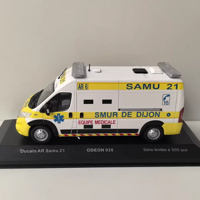

ODEON 1:43 Scale Ducato AR SAMU 21 Alloy Simulation Car Model Static Collection Decorated Holiday Gifts Toys Souvenir Gift