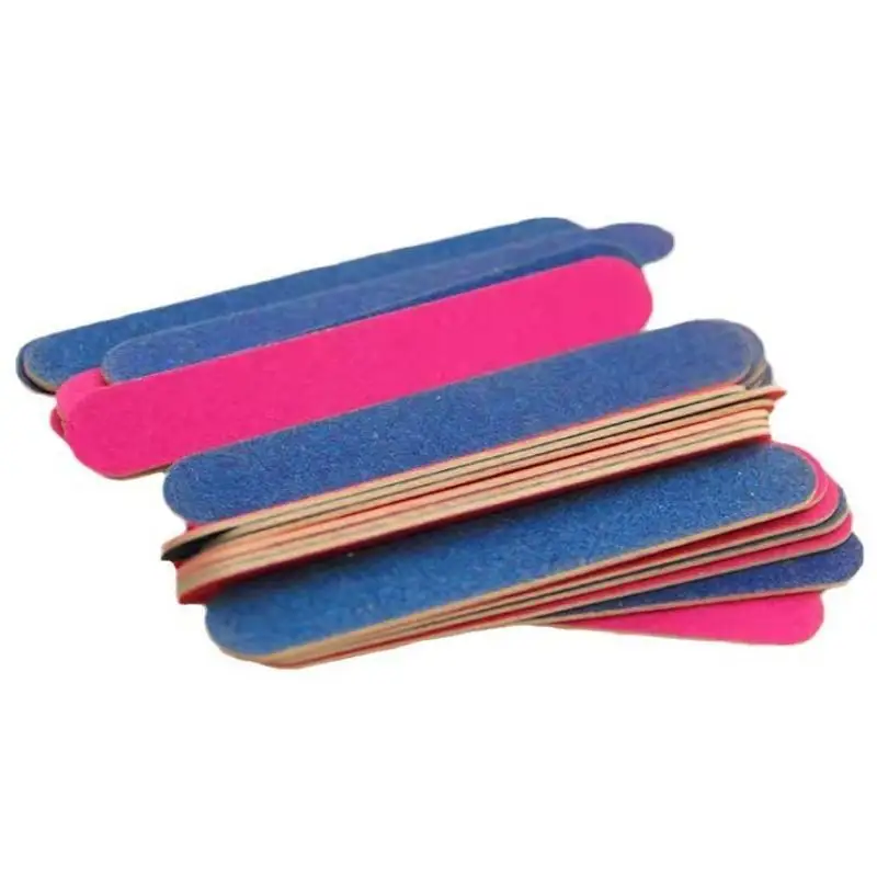 New 10Pc Double‑Sided Crescent Nail Files, 8.5×1.3cm Disposable Nail Buffers, Professional Manicure Pedicure Tool Nail Art Salon