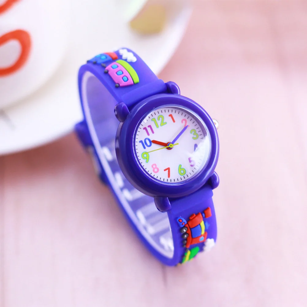 1Pcs 3D Silicone Watch Cartoon Decorative Wristwatch Comfortable Lovely Wrist Watch Clear Time Display