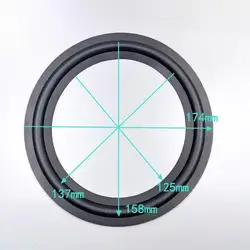 GHXAMP 7 inch 174mm For B&W Black Replacement Rubber Edge Speaker Repair Inner 125mm Ring Removal 2PCS