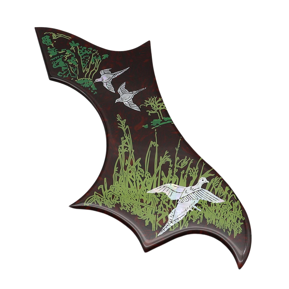 1R Pigeon Flower Kristall-Epoxidharz Gitarren-Schlagbrett Elastische Weiche Gummi-Kratzschutzplatte für Folk-Akustikgitarre – Detail 17