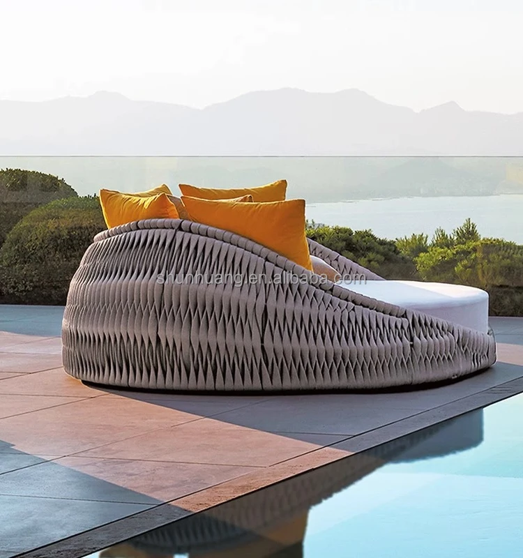 

Leisure Outdoor Beach Furniture Rope Daybed Swimming Pool Side Chaise Lounger