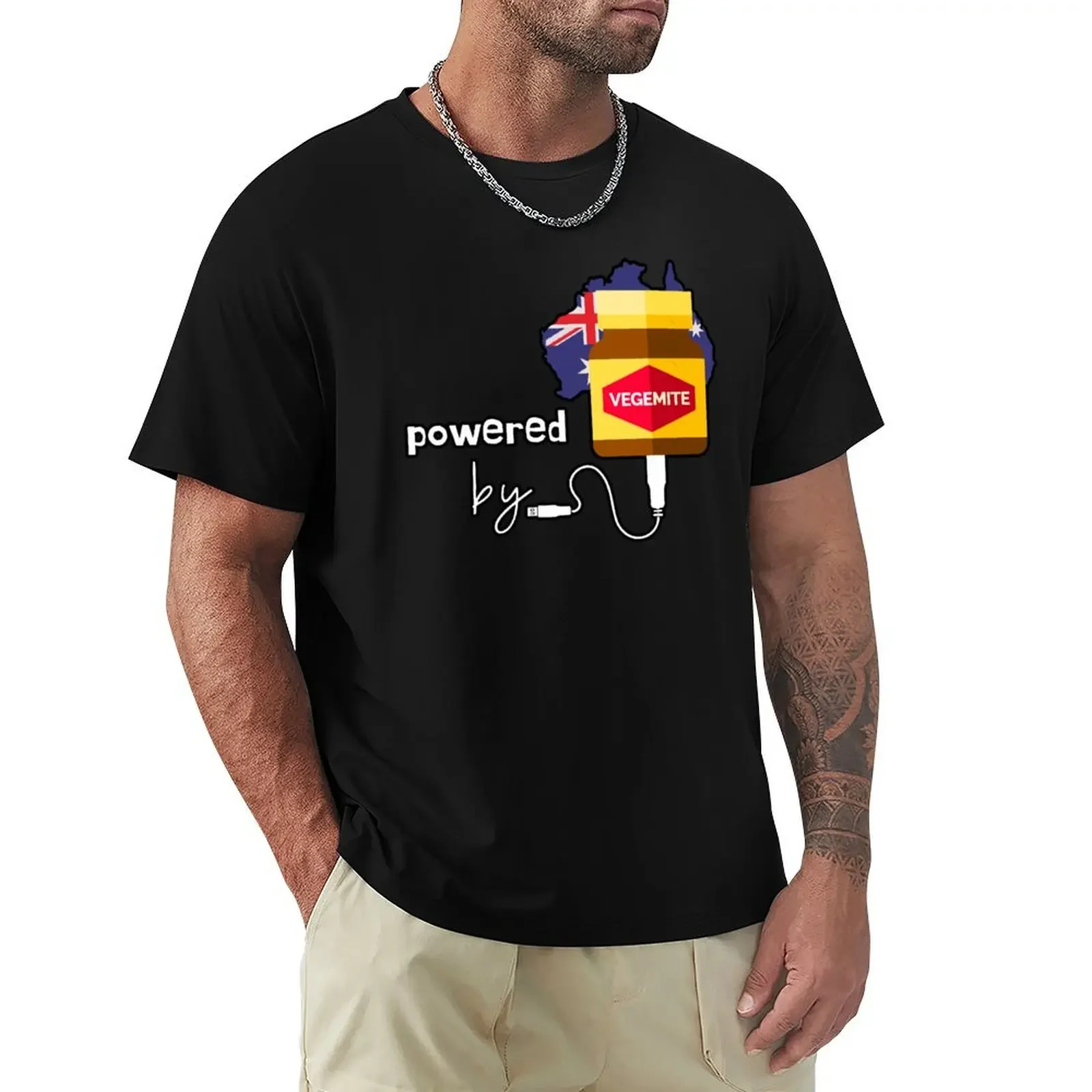 

Powered by Vegemite T-shirt quick-drying sweat cute tops quick drying mens graphic t-shirts funny