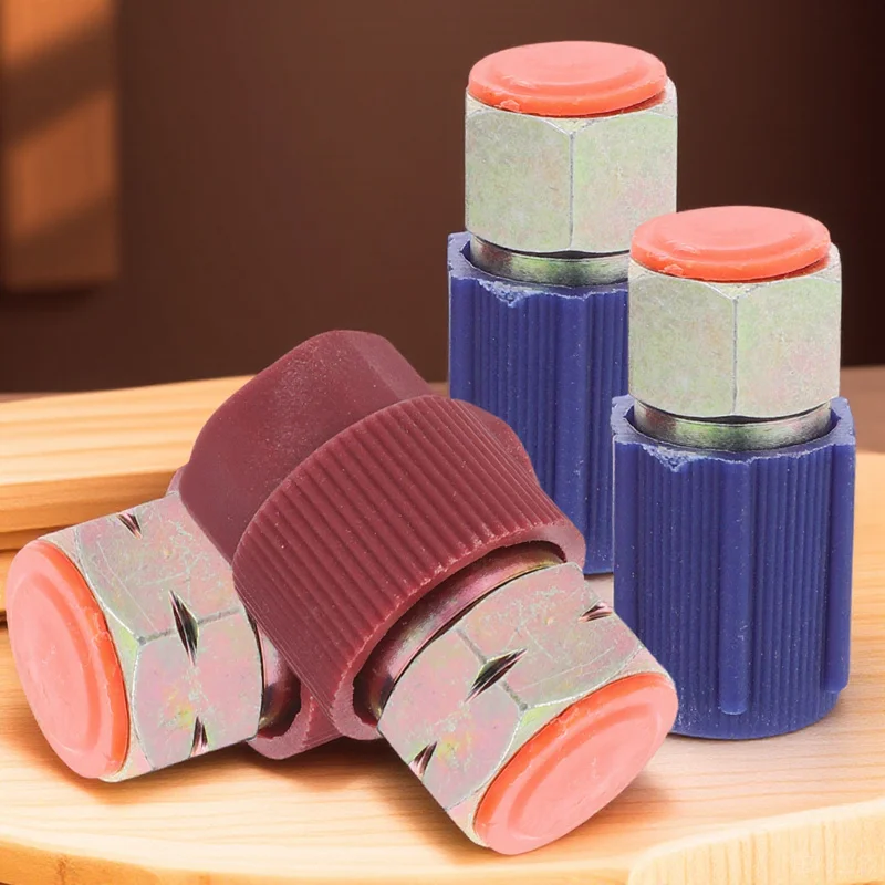 

4Pcs Automotive Adapter Retrofit Quick Coupler Fittings 3 16 1 4 Inch Low High Side Port to R134a Adapter Fitting