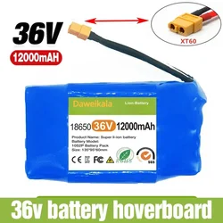 Genuine 36V Battery Packs 6.0Ah-12Ah Rechargeable Lithium ion battery for Electric Self Balancing Scooter HoverBoard Unicycle