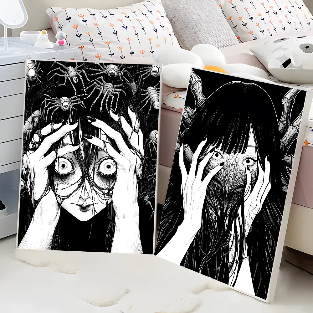 Japan Anime Junji Ito Self-adhesive Art Poster Whitepaper Prints Posters Artwork Home Decor