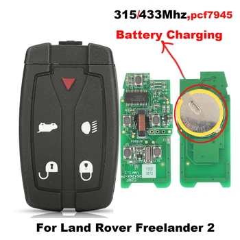 Jingyuqin Fernbedienung 315/433 Mhz pcf7945 Auto Schlüssel Für Land Rover Freelander 2 Discovery Control Smart Key Batterie aufladen Mit Logo